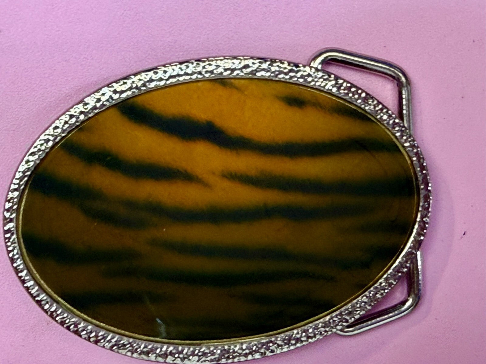 Tiger Stripes Animal Print Pattern Vintage Retro 3" Wide Belt Buckle
