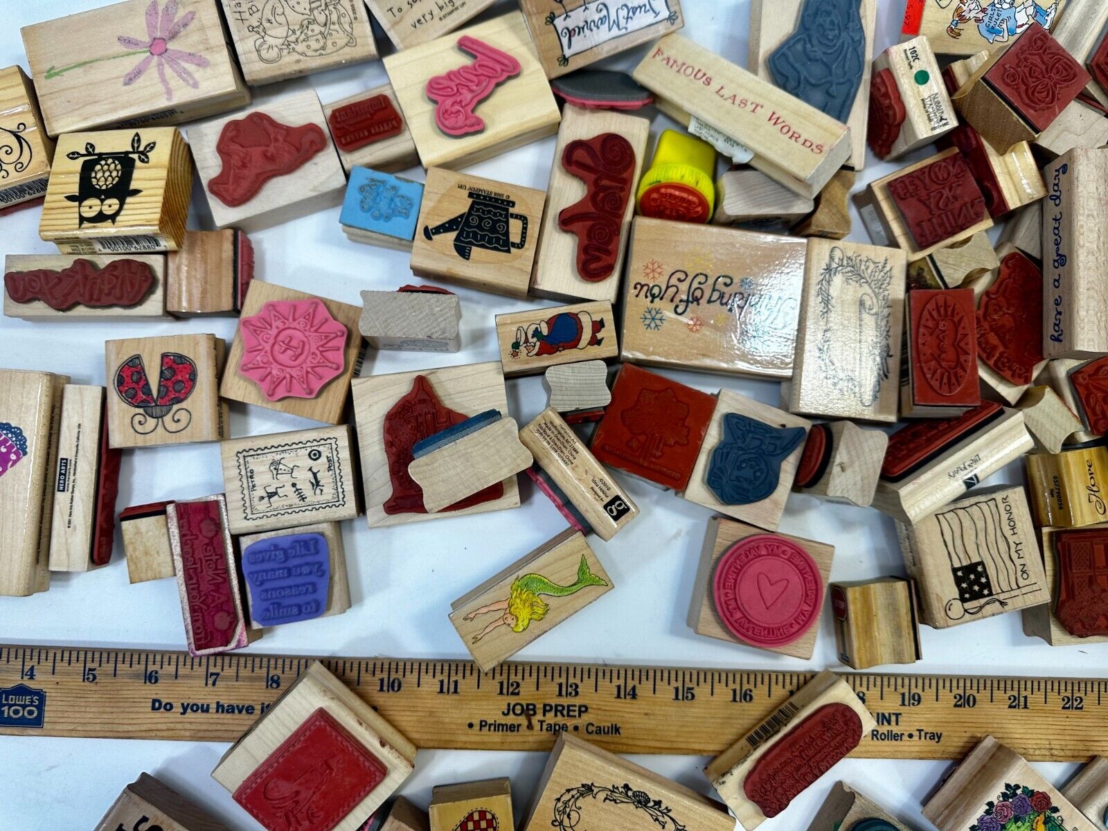 7.4 Pounds of Rubber Stamps HUGE LOT - Mostly NEW! Scrapbook Teachers SCORE!