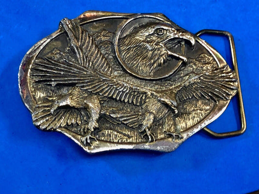 Vintage 1984 Sanchez Western Eagle Beak and claws Belt Buckle Denver Colorado 