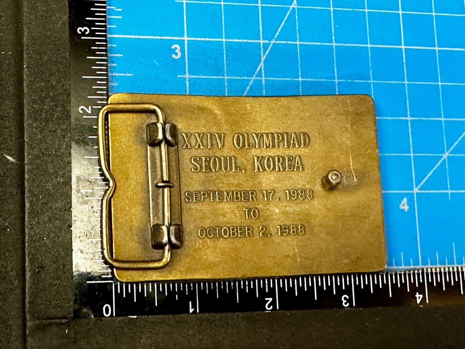 United States Shooting Team 1988 Official Sponsor Seoul Korea NOS Belt Buckle