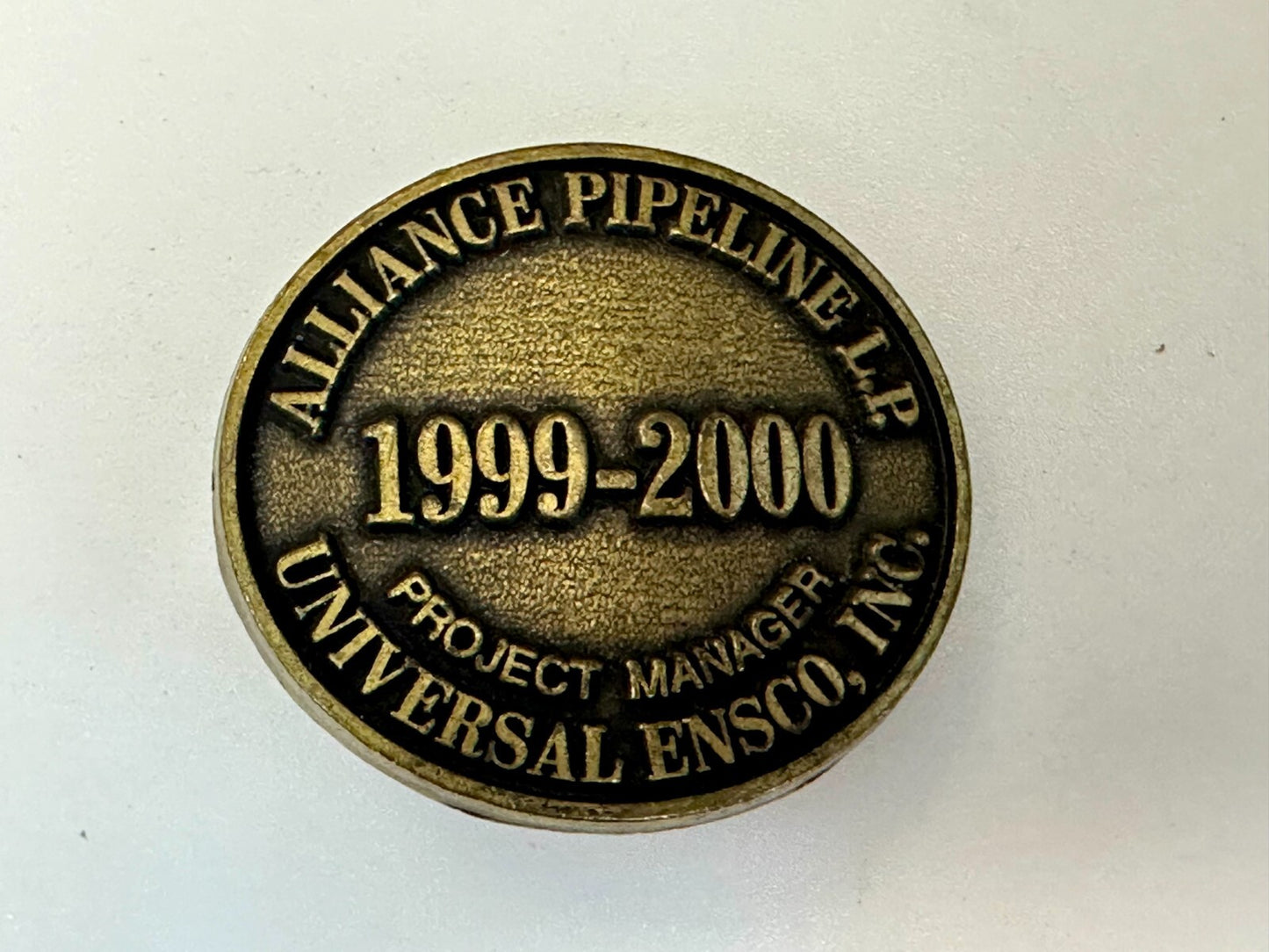 Alliance Pipeline L.P Gas 1999-2000 Project Manager Universal Ensco Belt Buckle