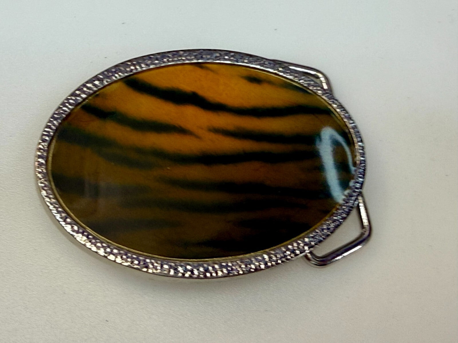 Tiger Stripes Animal Print Pattern Vintage Retro 3" Wide Belt Buckle