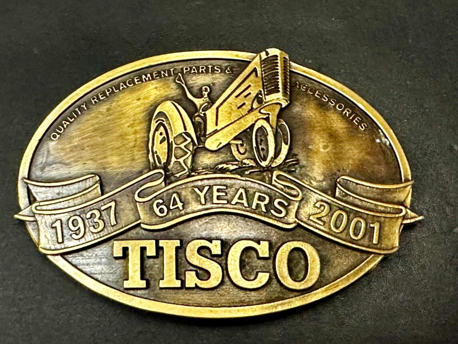 64 Years TISCO Tractor Implement Supply company NOS Belt Buckle by Speccast