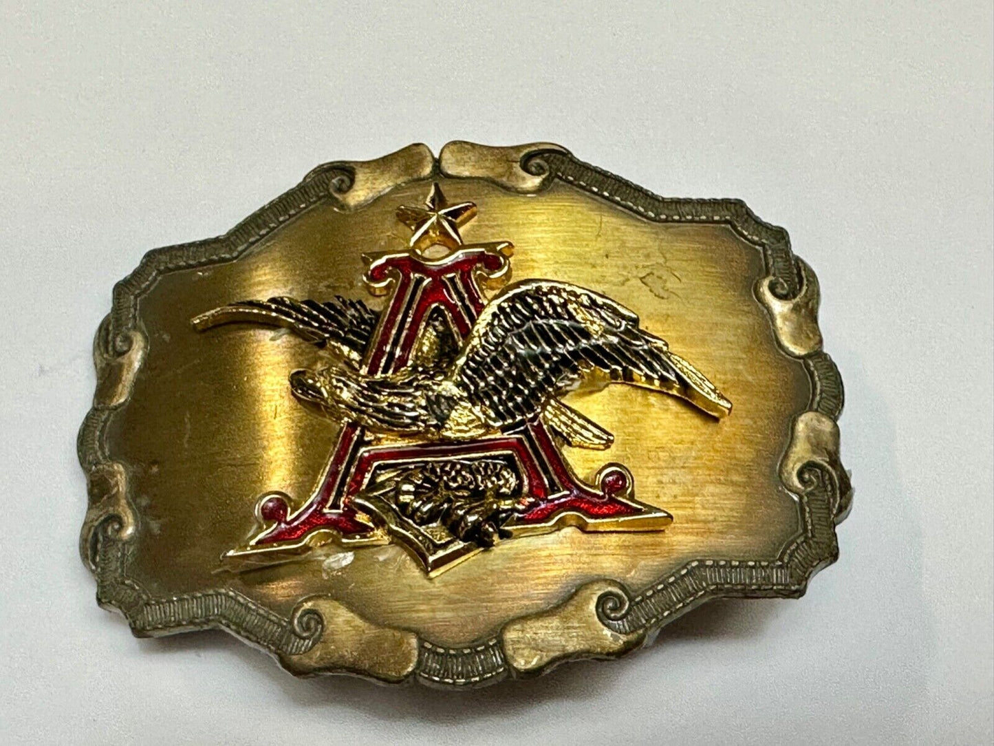 Anheuser Busch Eagle western framed Pre loved! Belt Buckle by Raintree