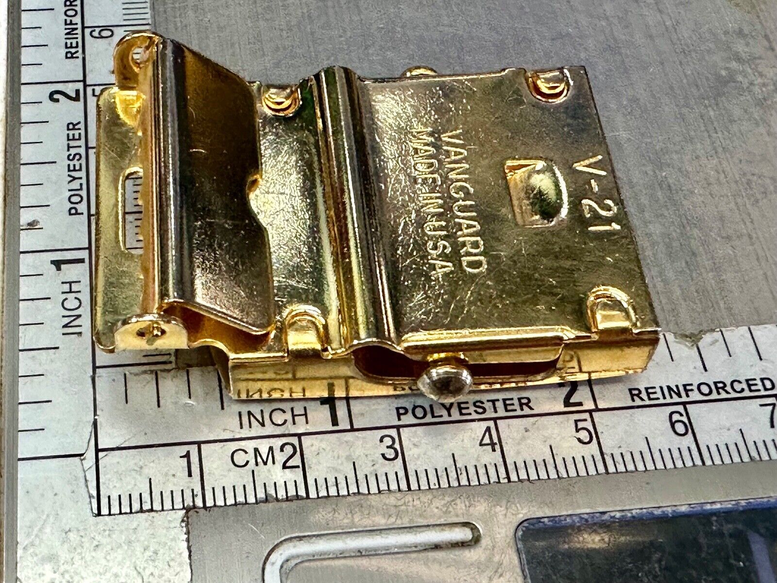 Vanguard V-21 USMC Marines Military Dress Solid Brass belt buckle MADE IN USA