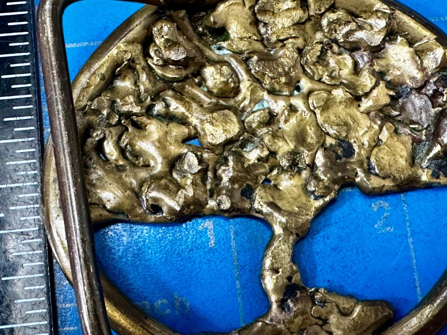 Tree of Life Abstract Open Work Hippy Vibe Artisan Cypress Belt Buckle