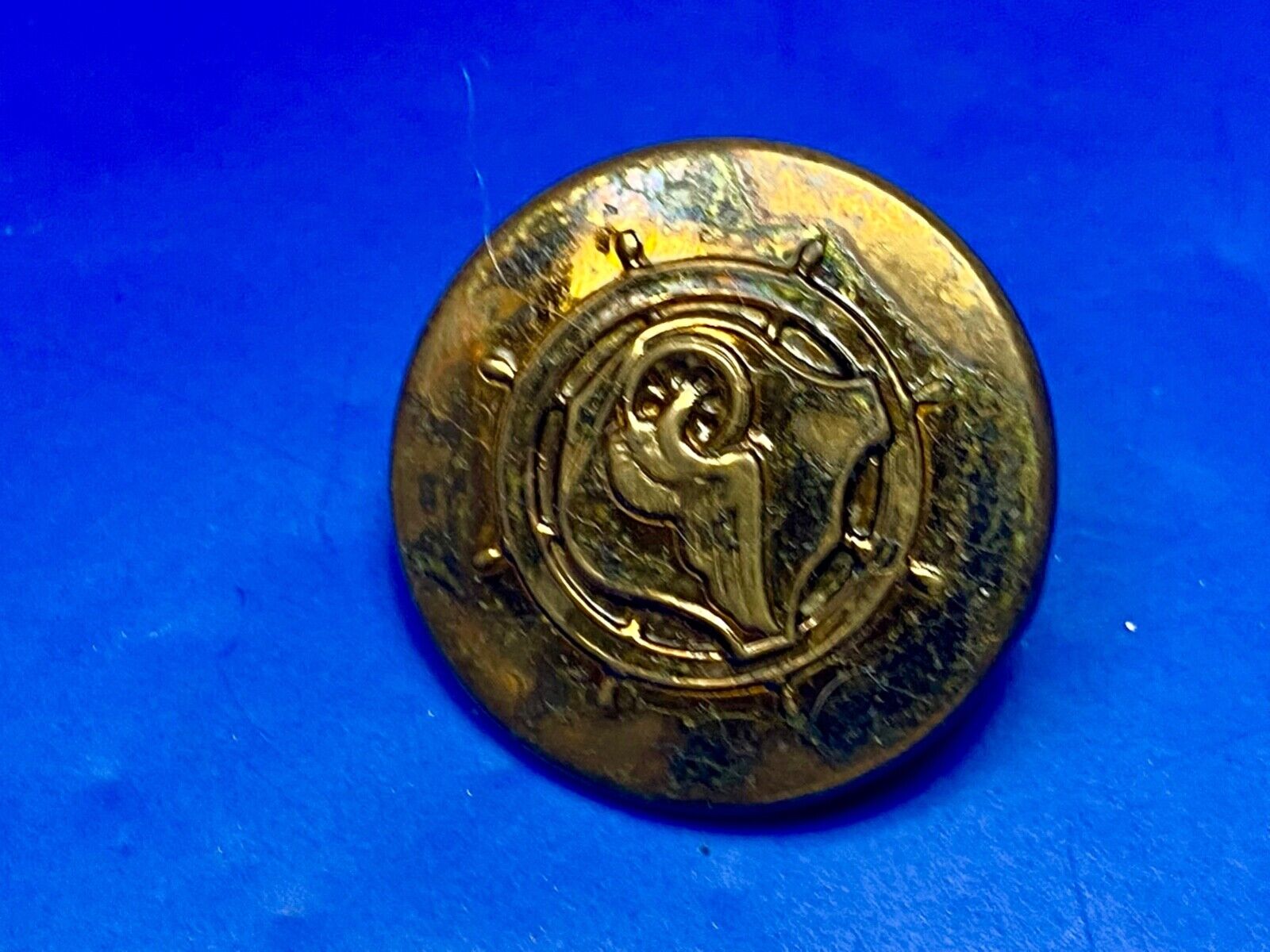 US Army Transportation Corps Collar Disc Pin Winged Wheel Helm Crest LR G-1