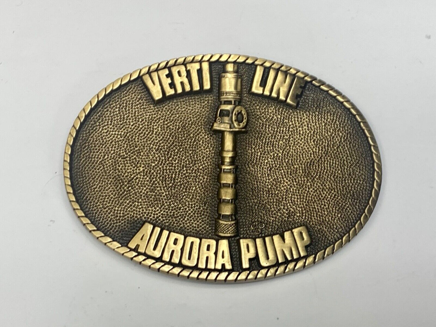 Verti line Aurora Pump belt buckle by OC Tanner Turbine pumps Co commemorative