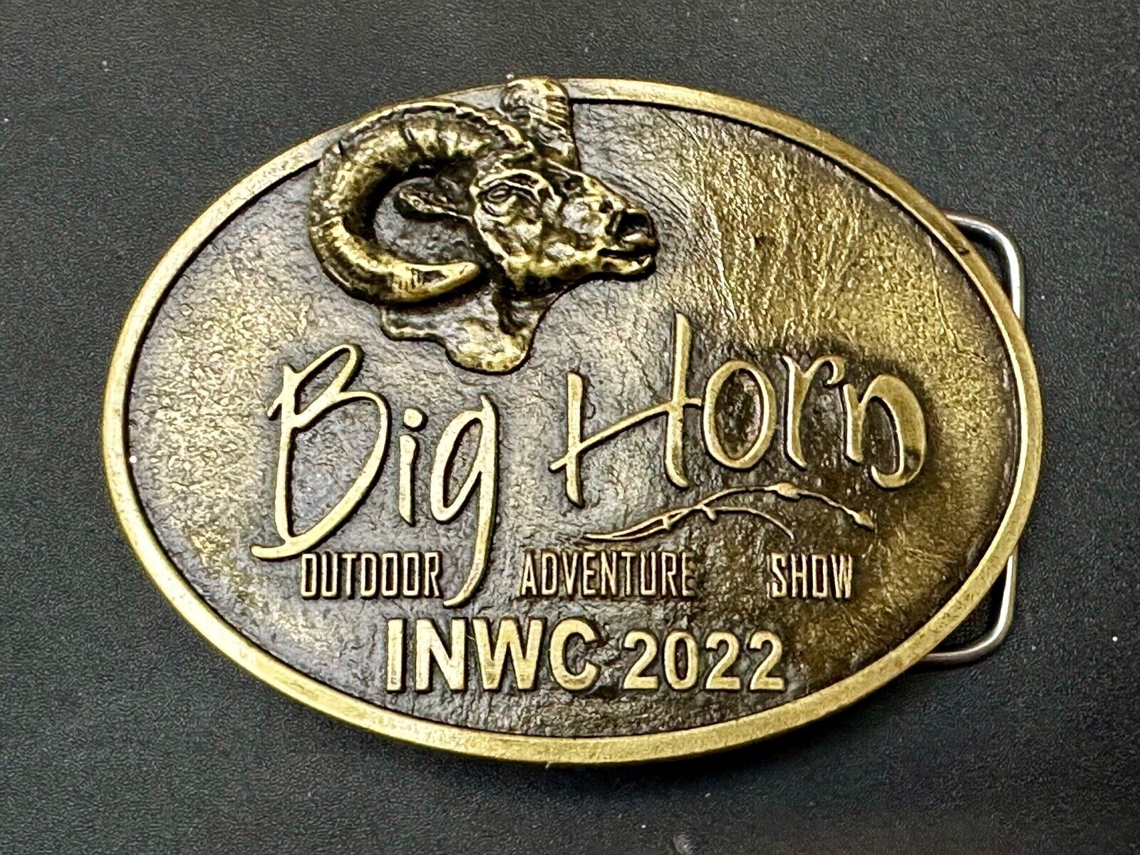 BIG HORN SHOW 2022 Outdoor Adventure Inland N.W. INWC Spokane WA Belt Buckle