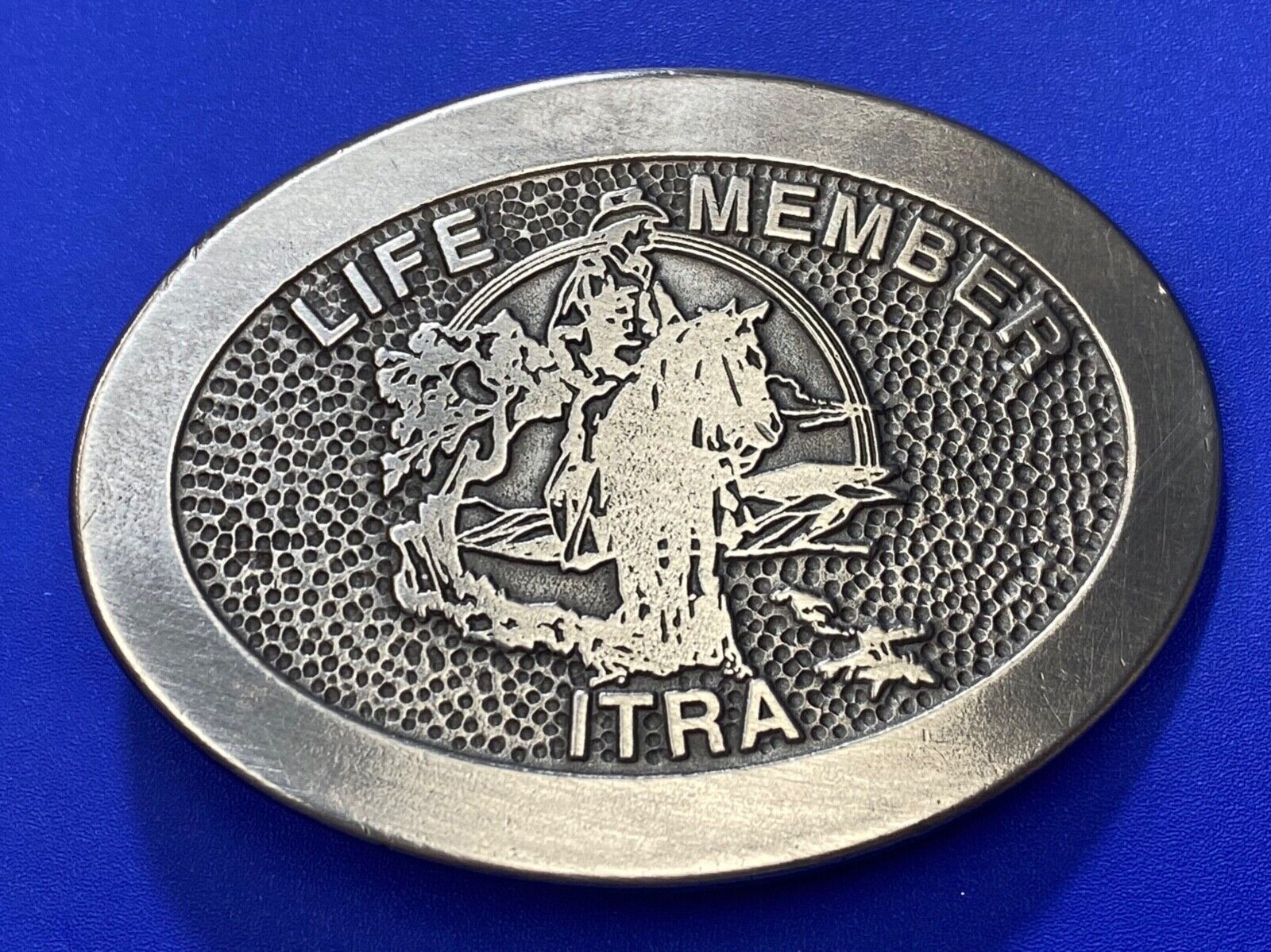 Vintage ITRA  Indiana Trail Riders Association Group Club belt buckle