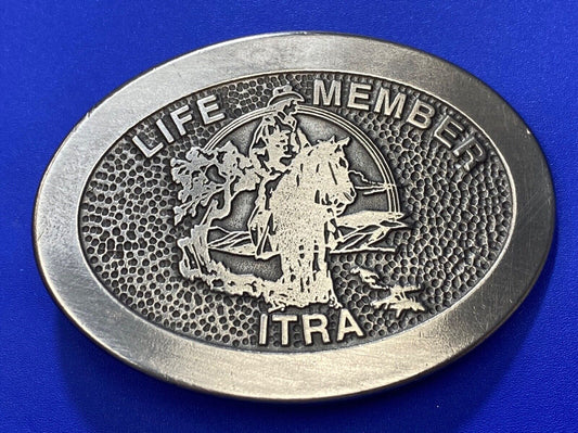 Vintage ITRA  Indiana Trail Riders Association Group Club belt buckle