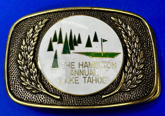 The Hamilton Health Center Annual Golf Tournament Lake Tahoe Belt Buckle