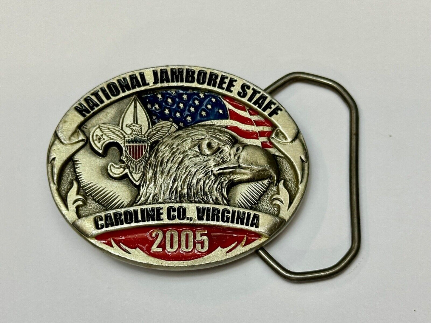 2005 BSA National Scout Jamboree STAFF Caroline County of Virginia Belt Buckle