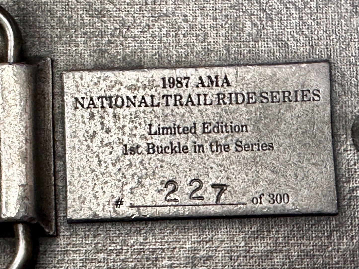 AMA Los Angeles to Barstow to Vegas 1987  Trail Ride Motorcycle Belt Buckle