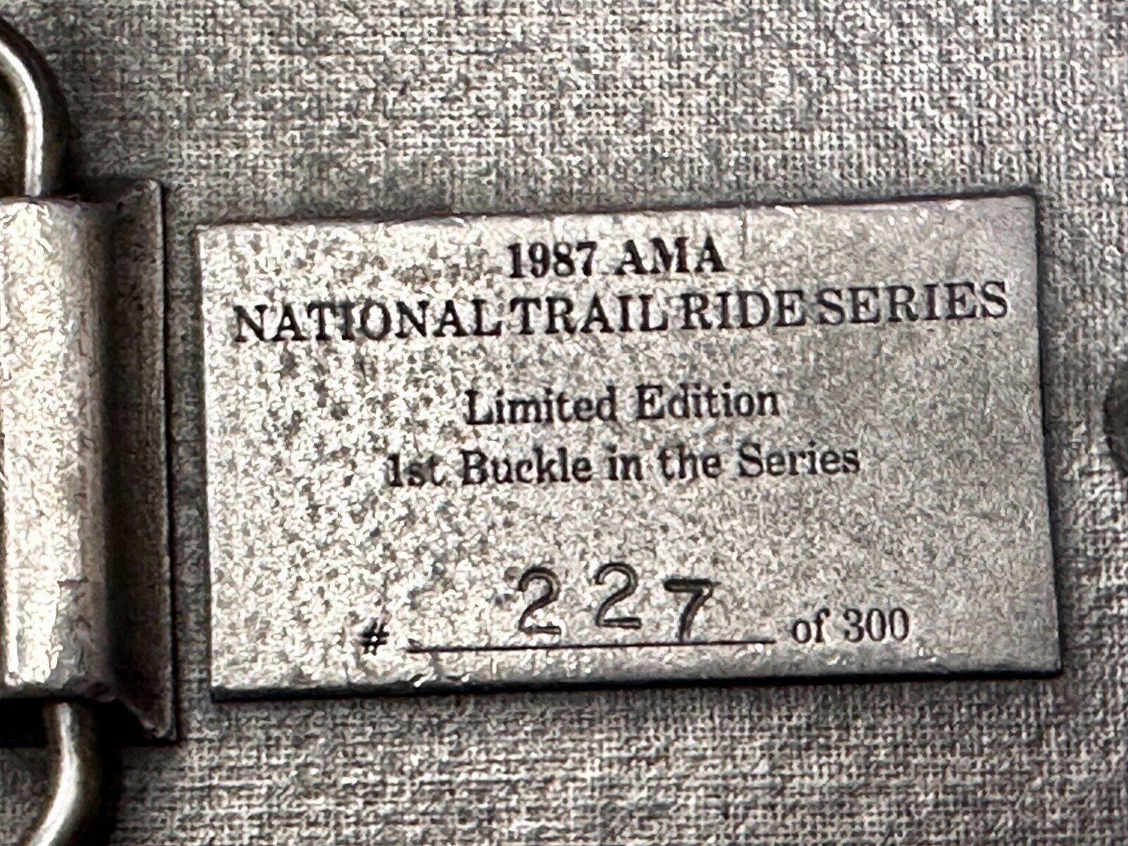 AMA Los Angeles to Barstow to Vegas 1987  Trail Ride Motorcycle Belt Buckle