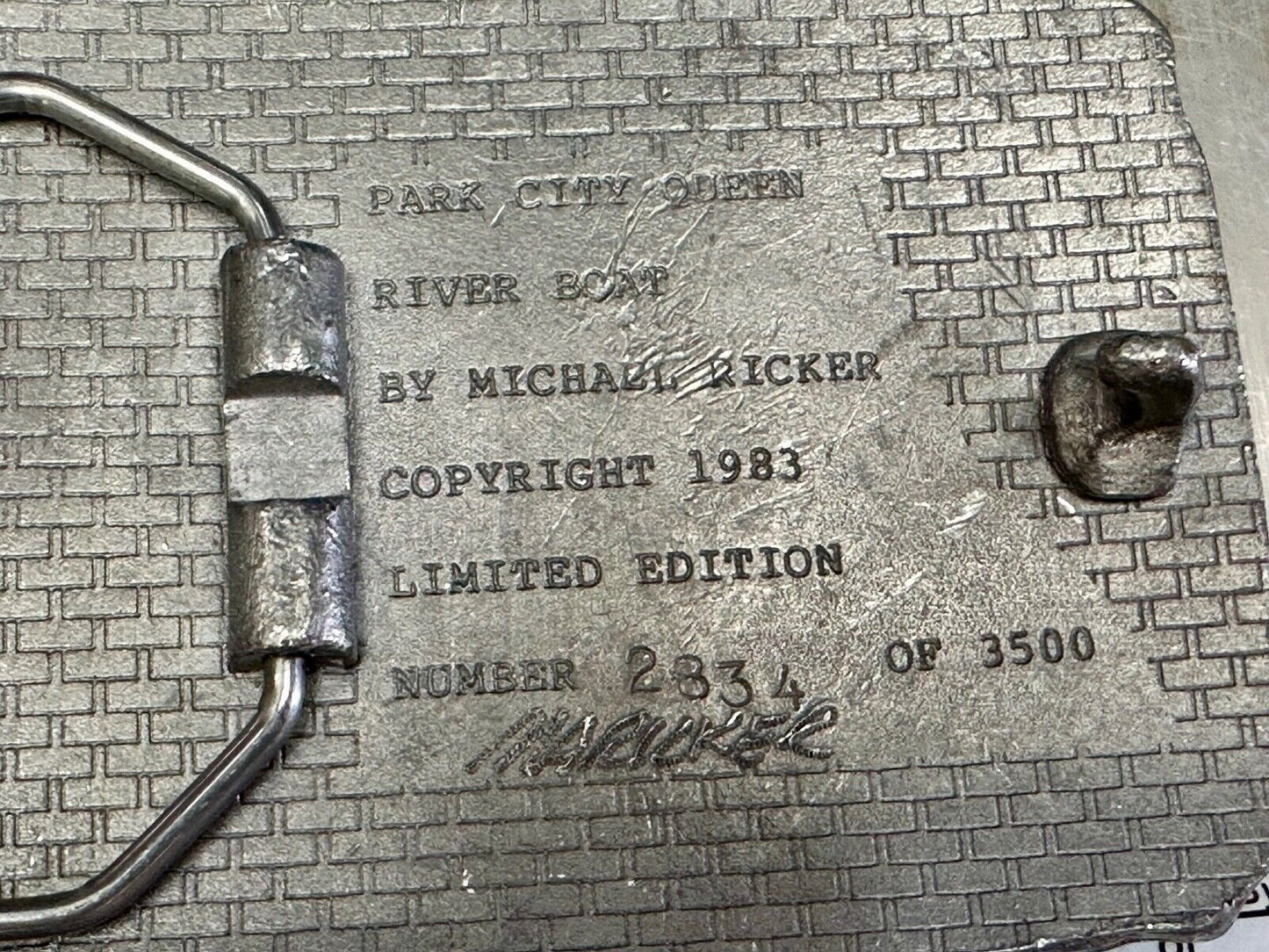 Park City Queen River Boat - Vintage Collectable art Belt Buckle Michael Rycker