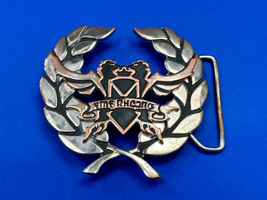 Two griffins?  FME RheJNG Olive branch cutout belt buckle