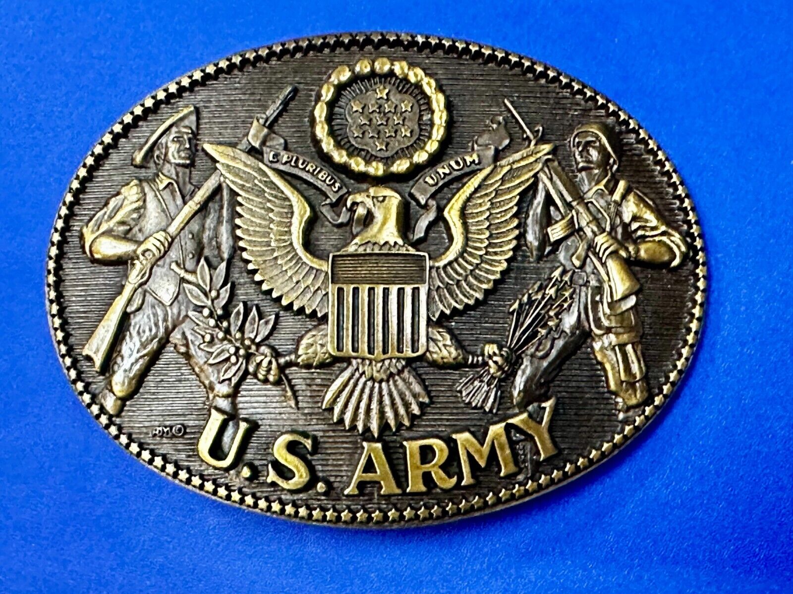 US Army United States Patriotic Eagle Emblem Montana Silversmiths Belt Buckle