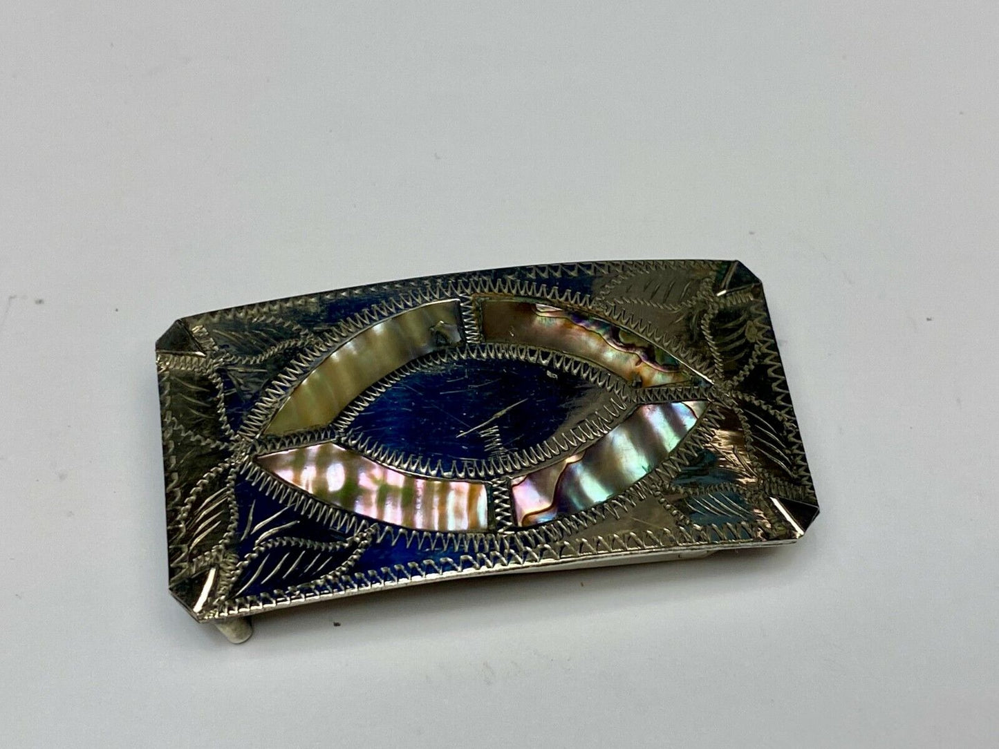 Abalone Shell Inlay Unique And Different Style Belt Buckle