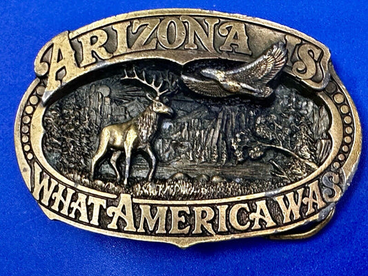 Arizona Is What America Was Wildlife Scenery 1989 The Great American Belt Buckle