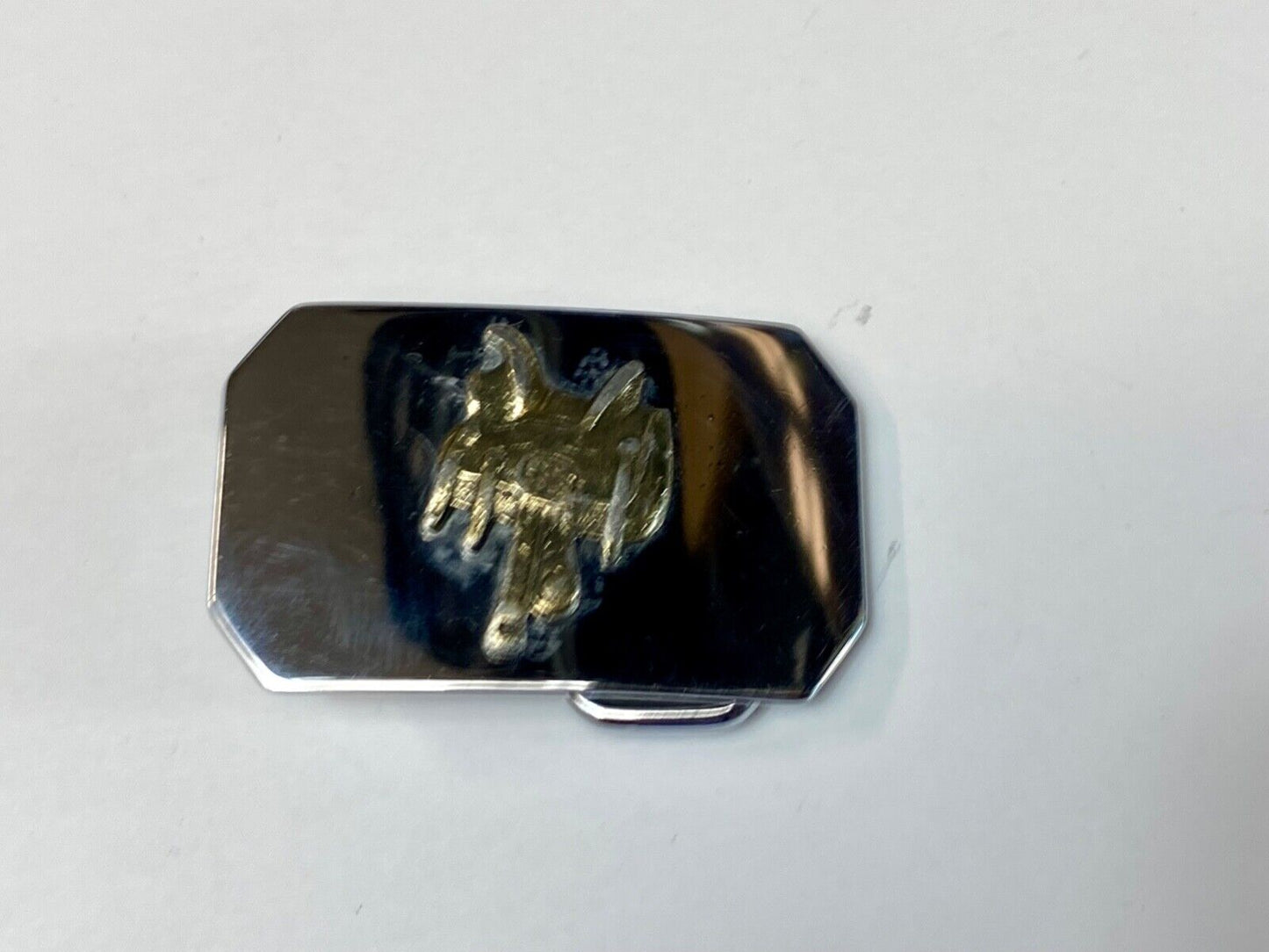 USA made Vintage two tone horse saddle western belt buckle