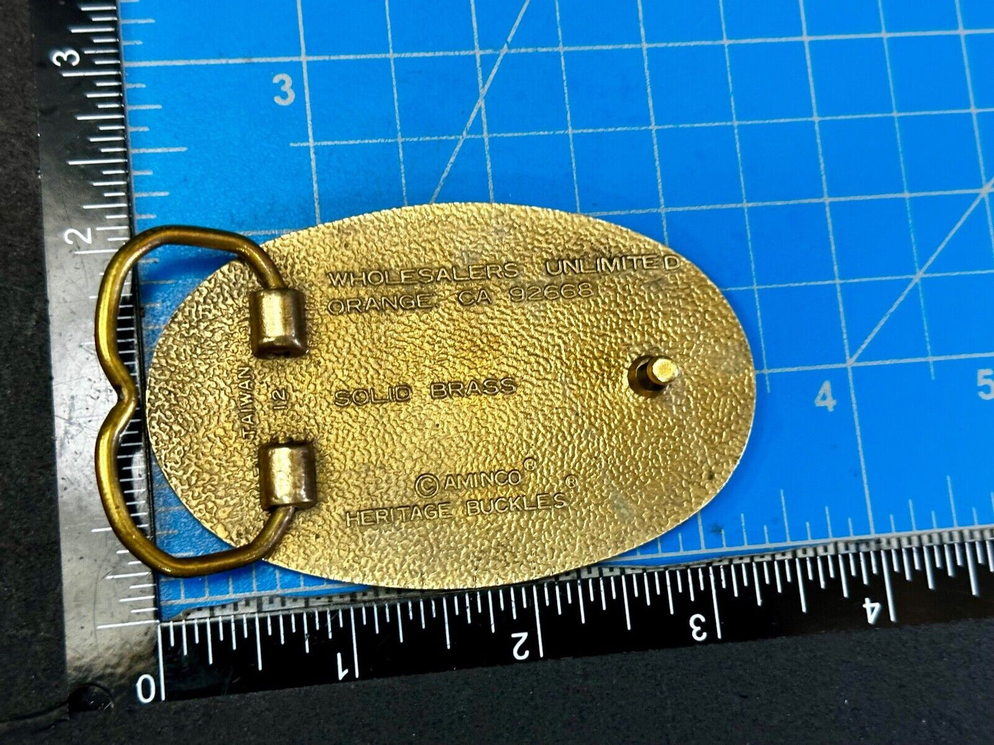 Veterans,  We served in the USA and dam proud of it - Heritage Brass Belt Buckle