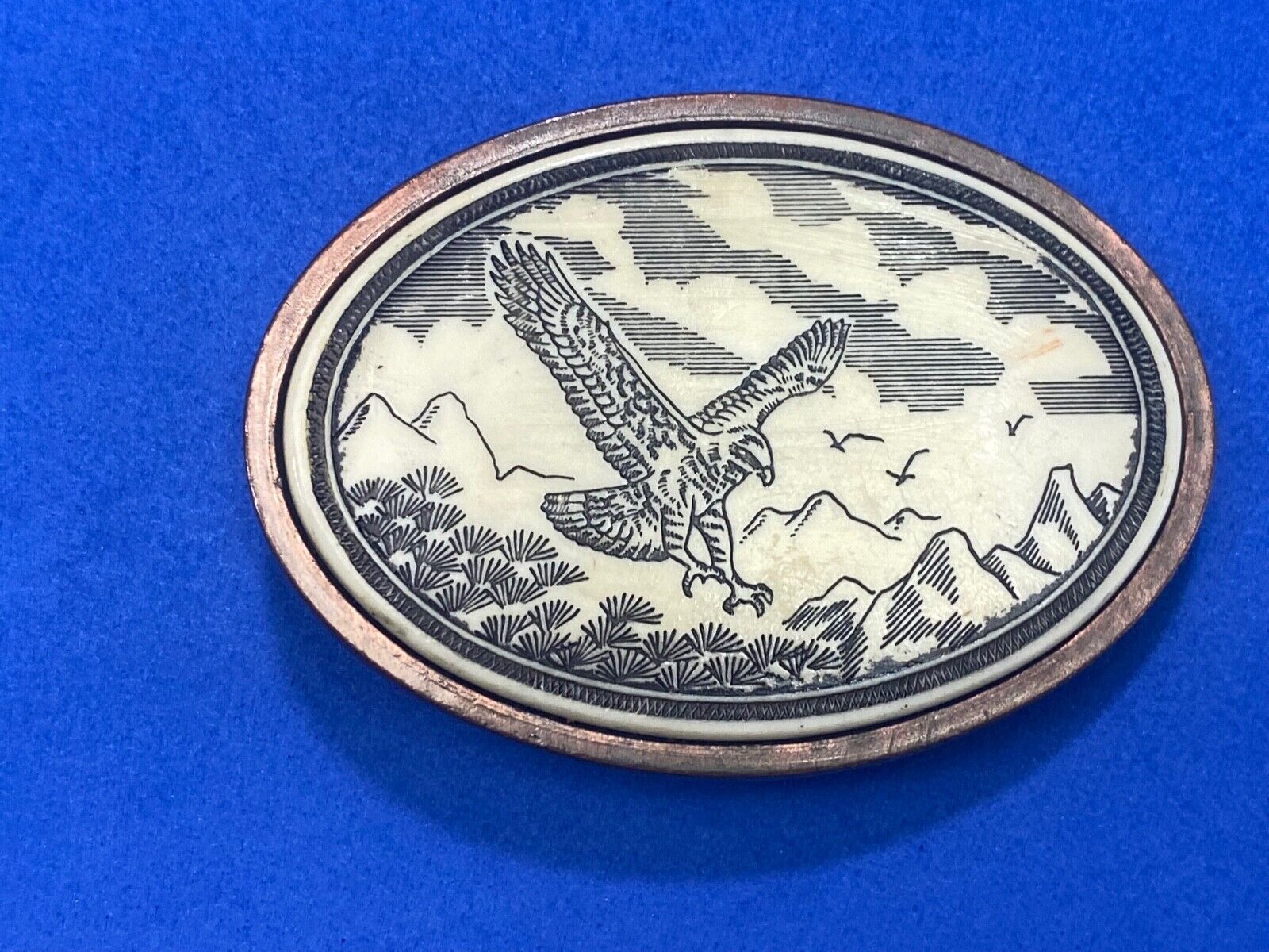 Vintage Hunting Eagle - Claws Out, Diving For Food Belt Buckle 