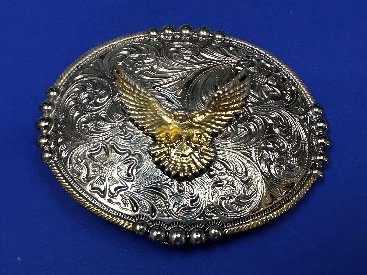 American Bald Eagle - Coming At Ya - Unique Western Two Tone Belt Buckle