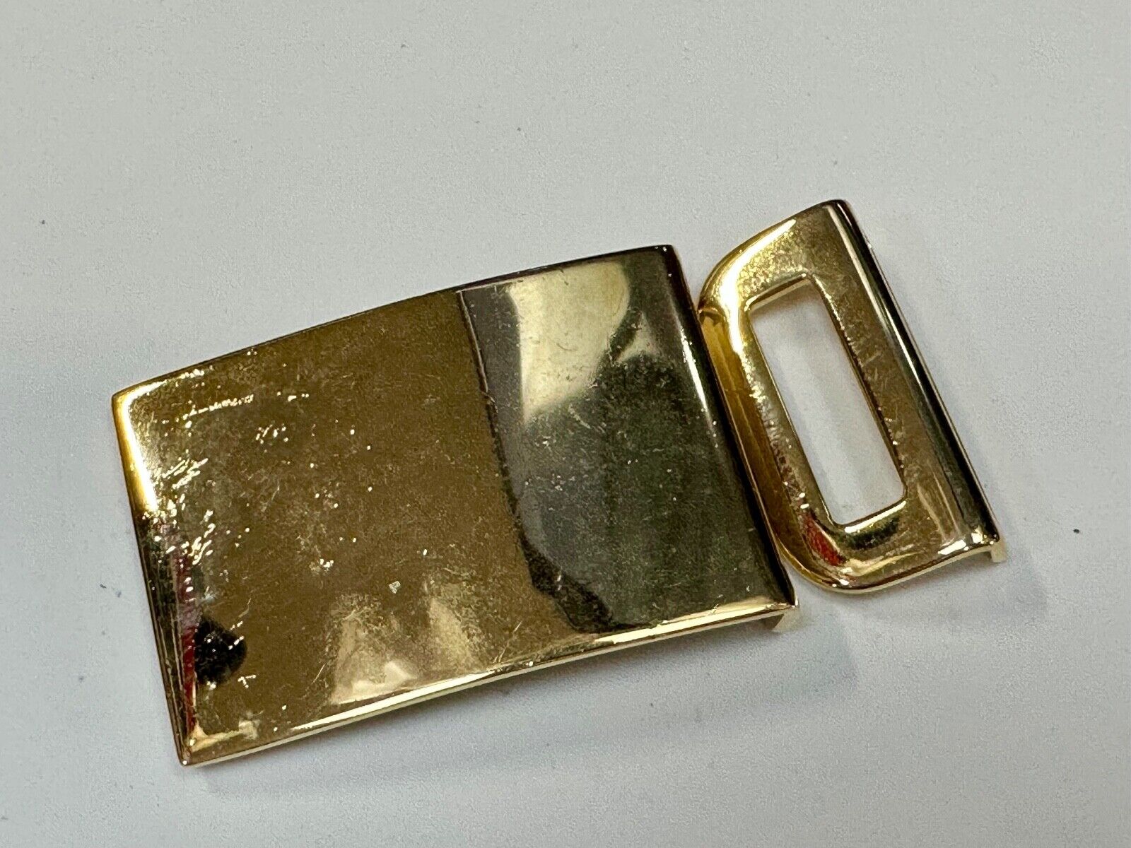 6-76  USMC Marines Military Dress Solid Brass belt buckle with attachment