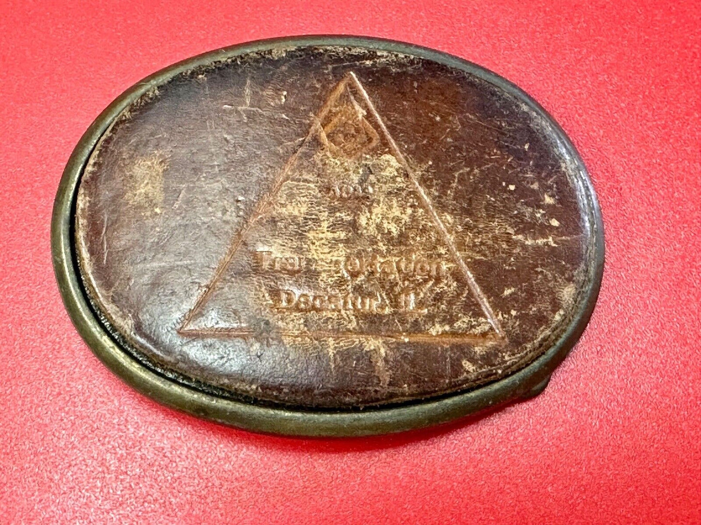 Vintage leather belt buckle by El Cid to restore of craft project
