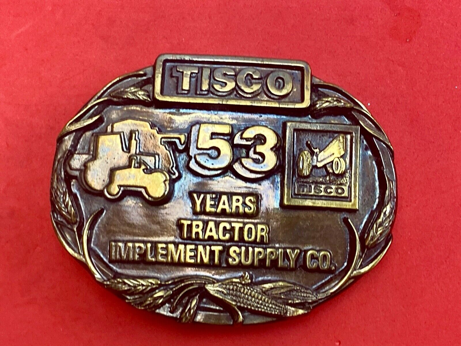 53  years Tisco Tractor Implement Supply Siskiyou Farming  Belt Buckle series 5