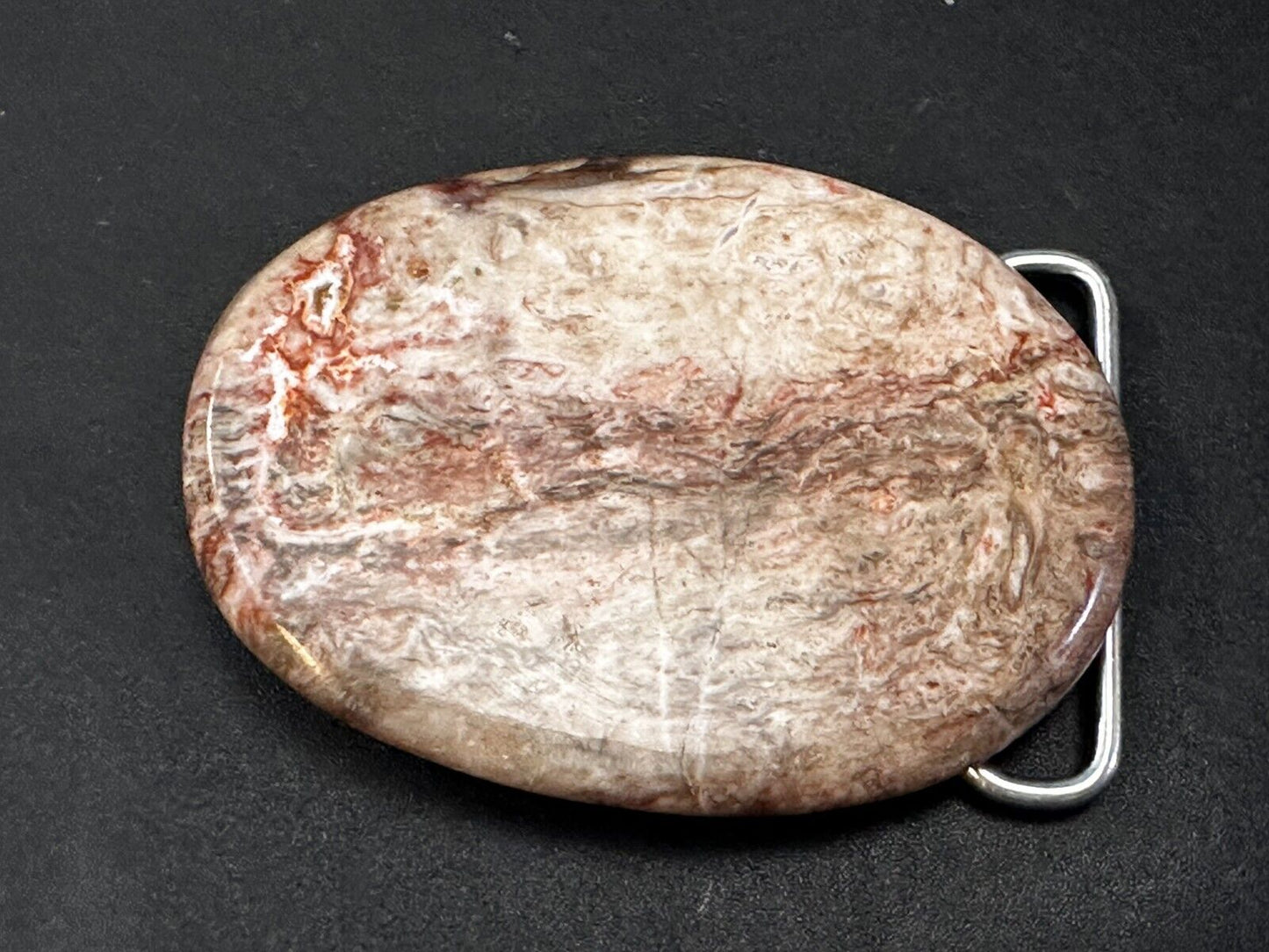 Unique Stone Rock Oval Shaped Artisan Hippy Vibe Slab Belt Buckle
