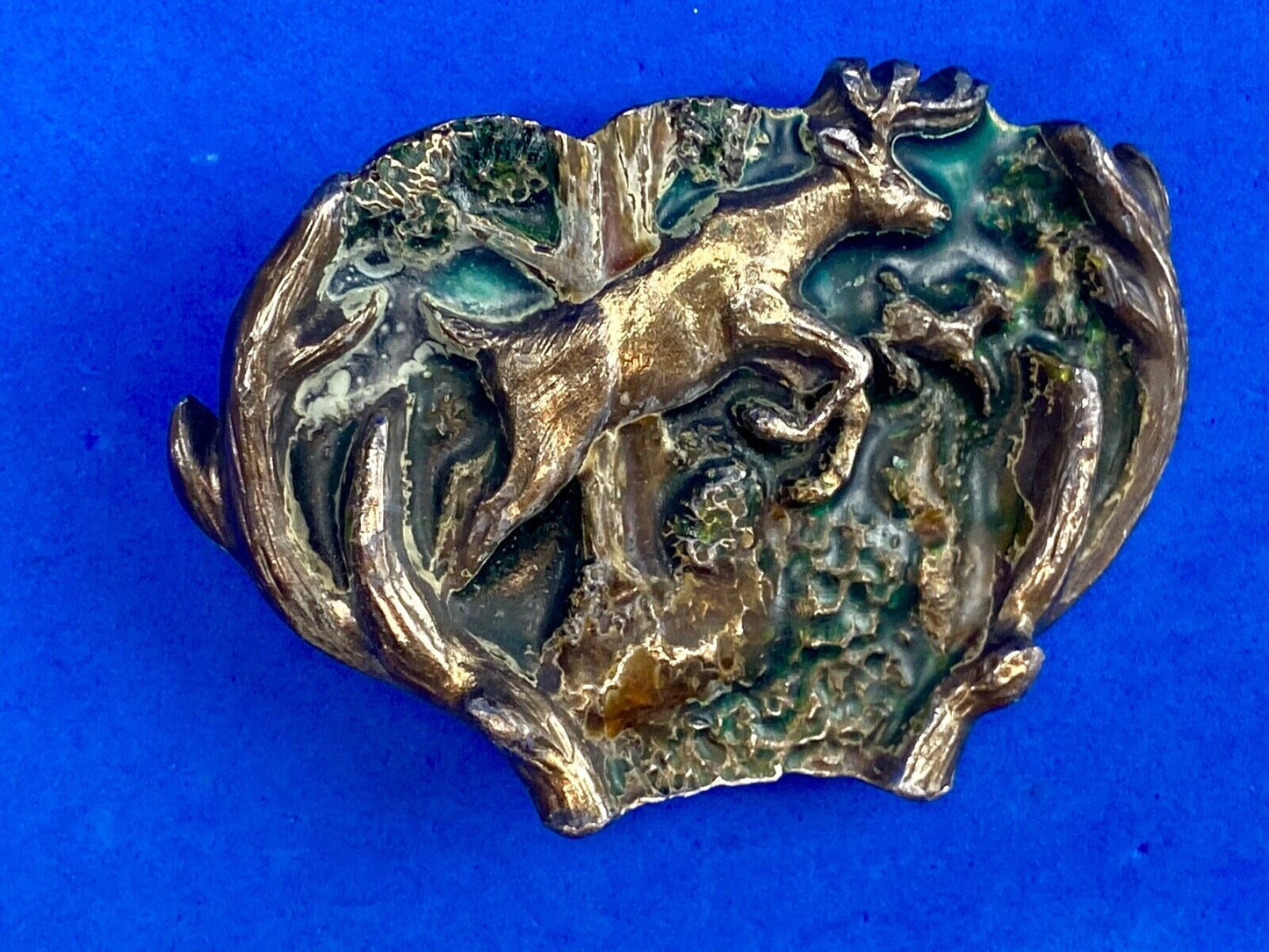 Vintage 1982 Jumping Deer - The great American belt buckle Company 