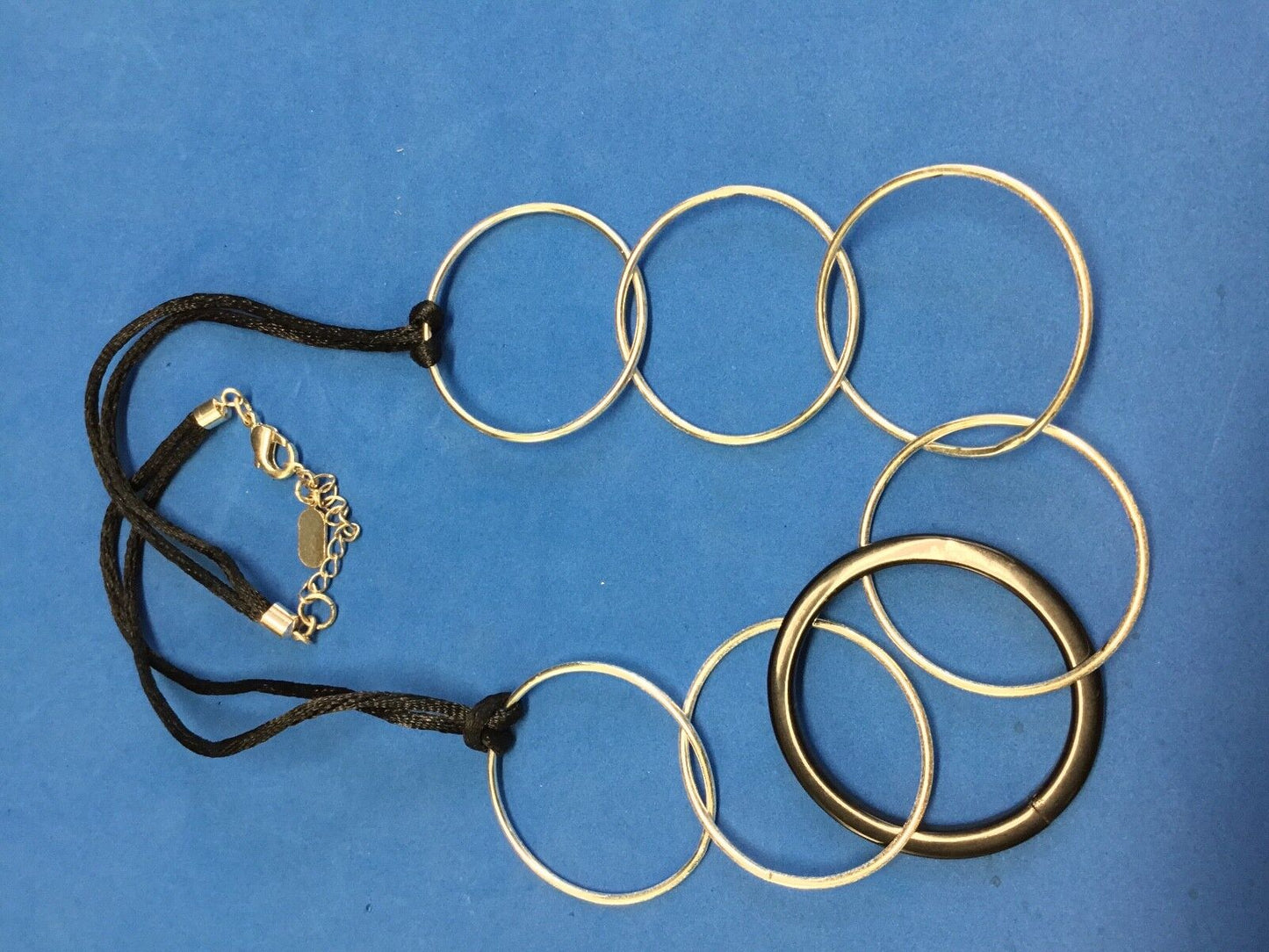 Alfani Silver tone Disc Necklace 