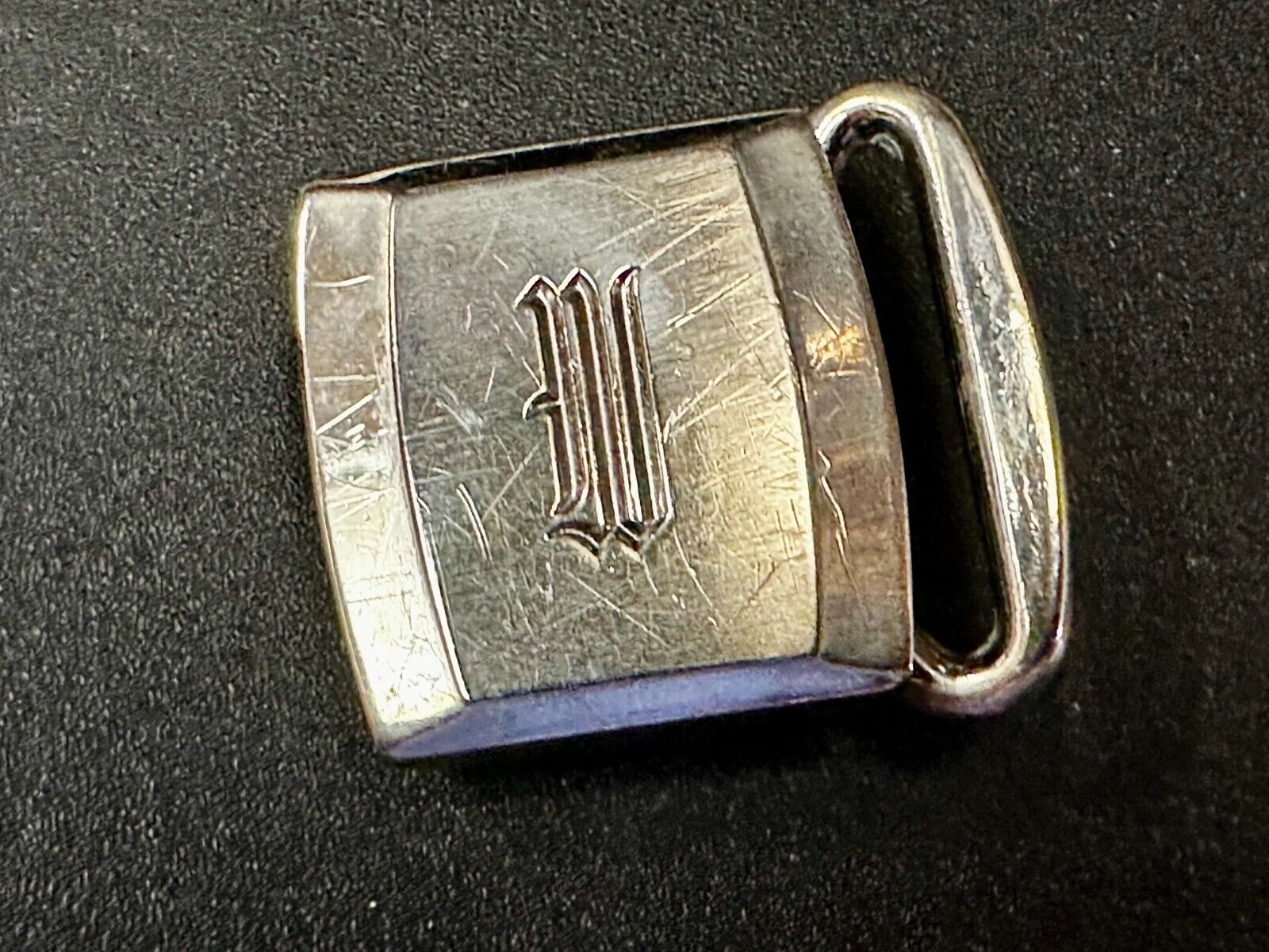 Antique Letter Monogram Initial W Art Deco Style Hickok Master Plate Belt Buckle