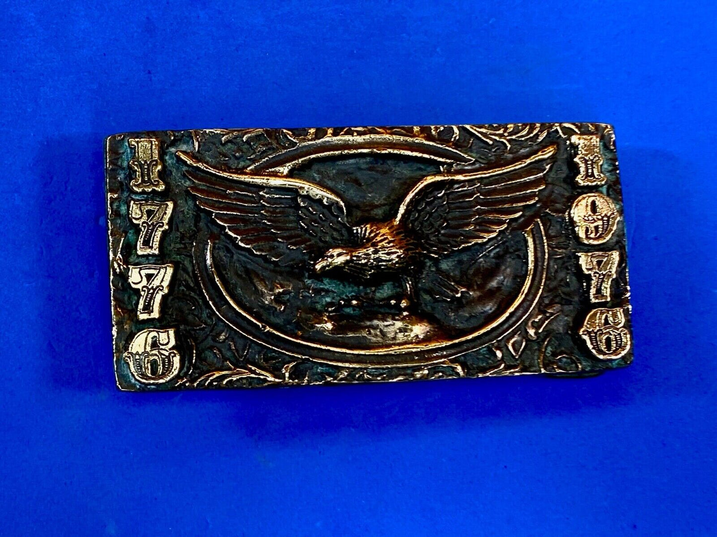 1976 - 1776 Bicentennial Celebration Belt Buckle American Eagle By Adezy Denver 