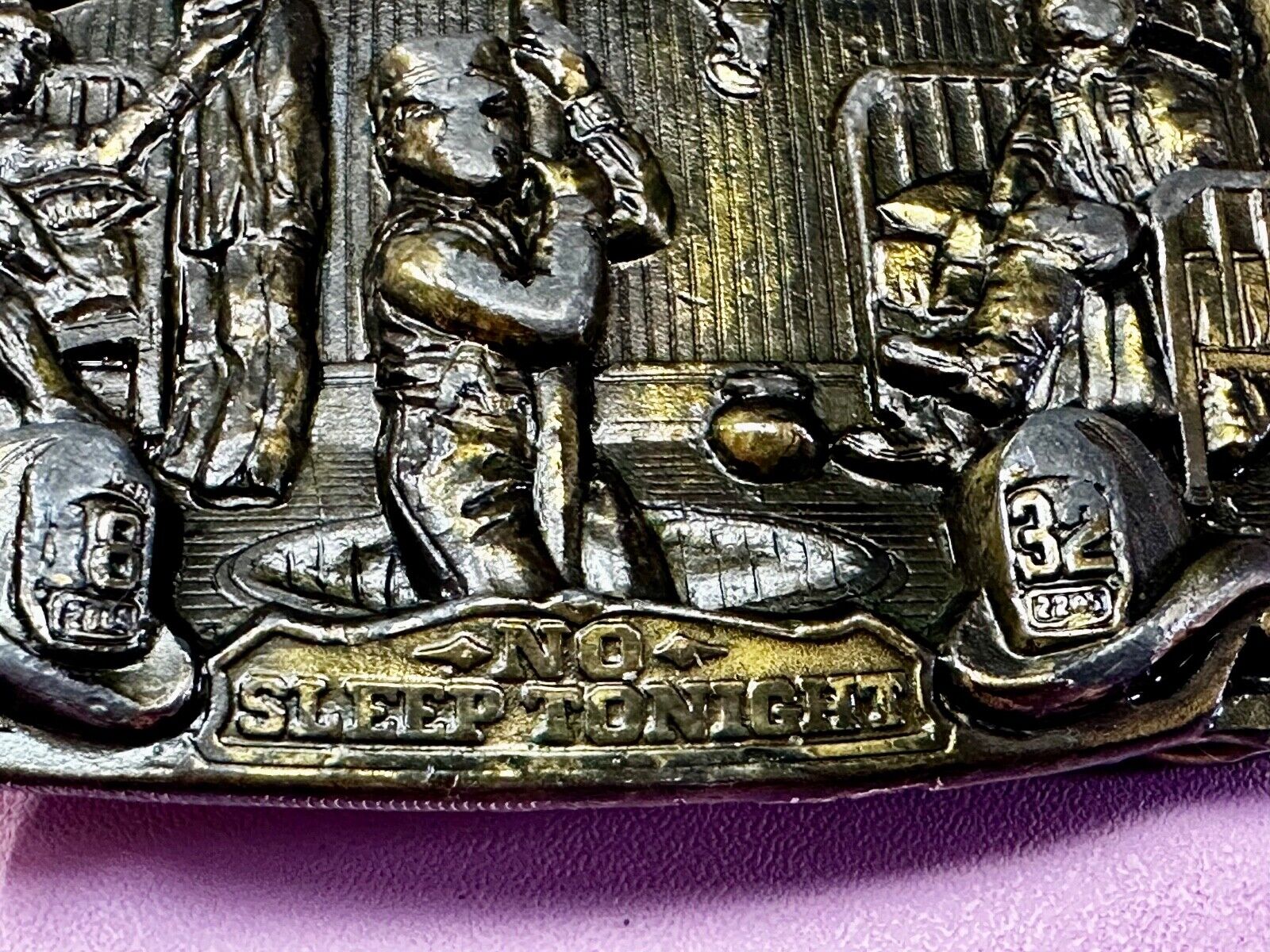 1986 The American Fire Fighter No Sleep Tonight Great American Belt Buckle