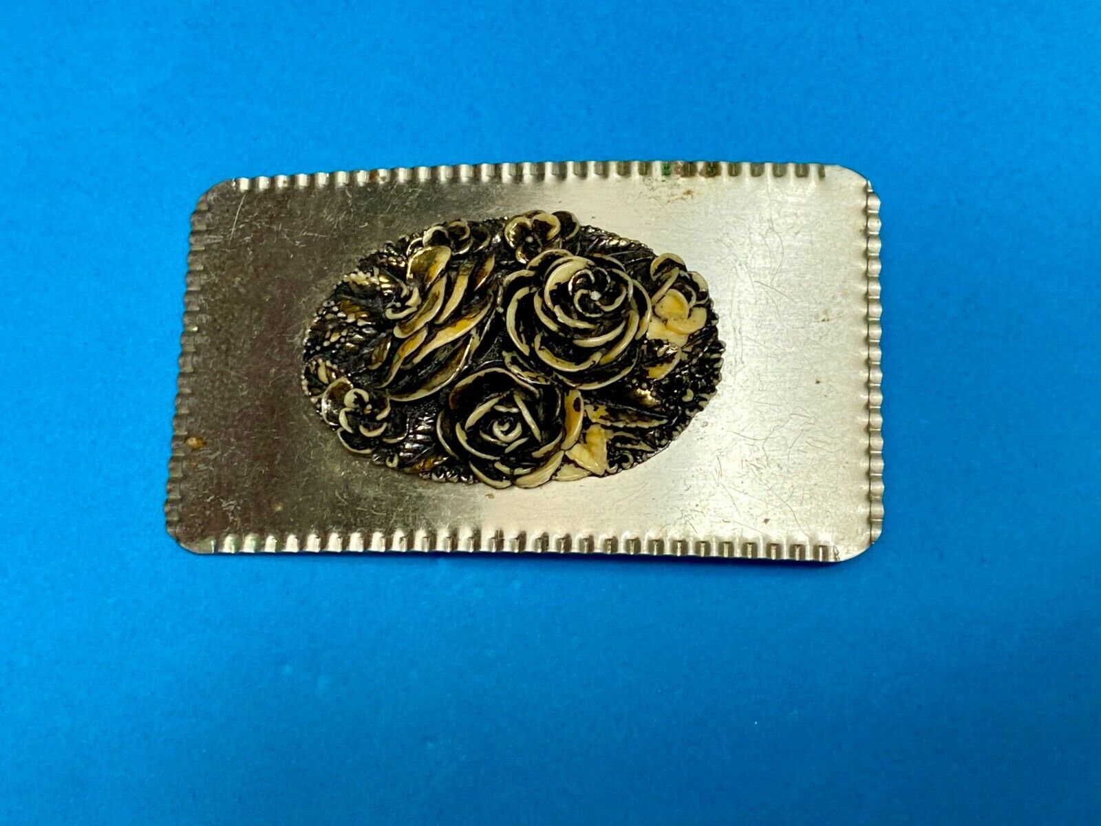 Antique Flower Theme Belt Buckle To Repair!