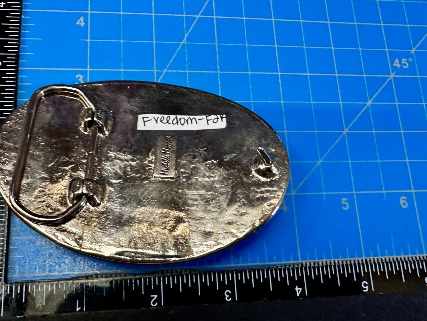 American Eagle Purple Crystal Studded Patriotic Belt Buckle by Michelle Monroe