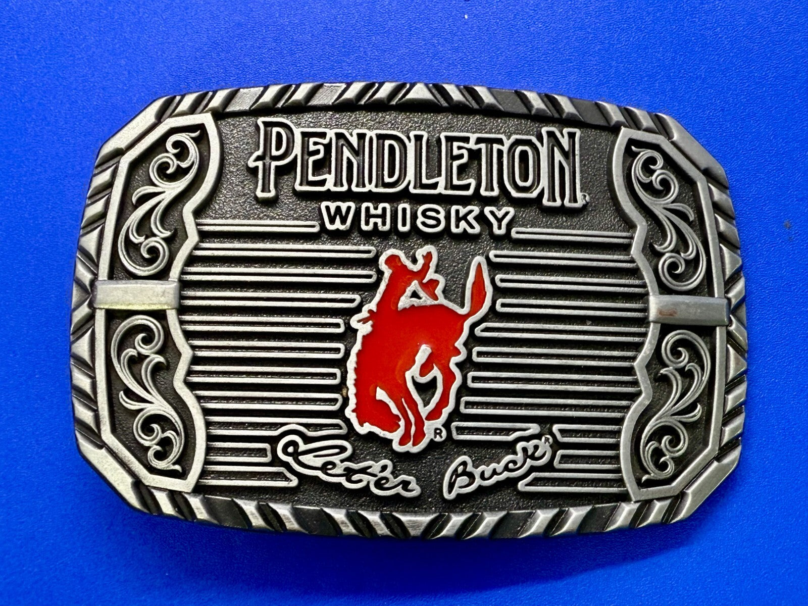 2025 Pendleton Whisky Let'er Buck Rodeo Cowboy Montana Silversmiths Belt Buckle