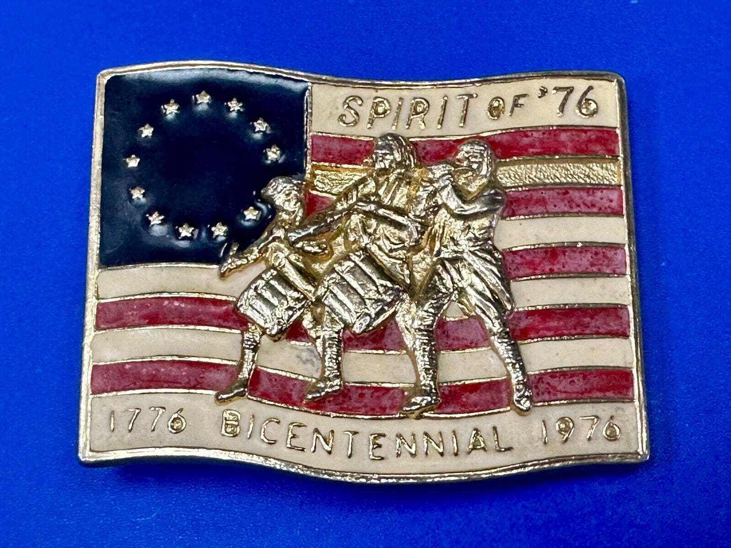 USA Flag The Spirit of 76 - Patriotic American Marching Band belt buckle