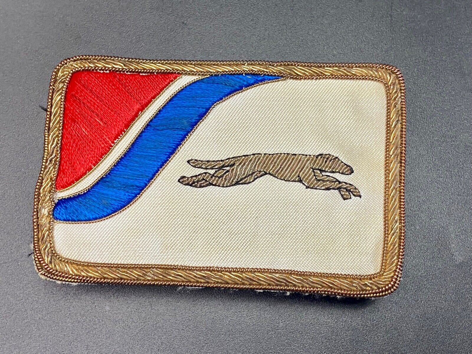 Vintage Greyhound Bus Transportation Co National Emblem Plaque, Auto Plate 