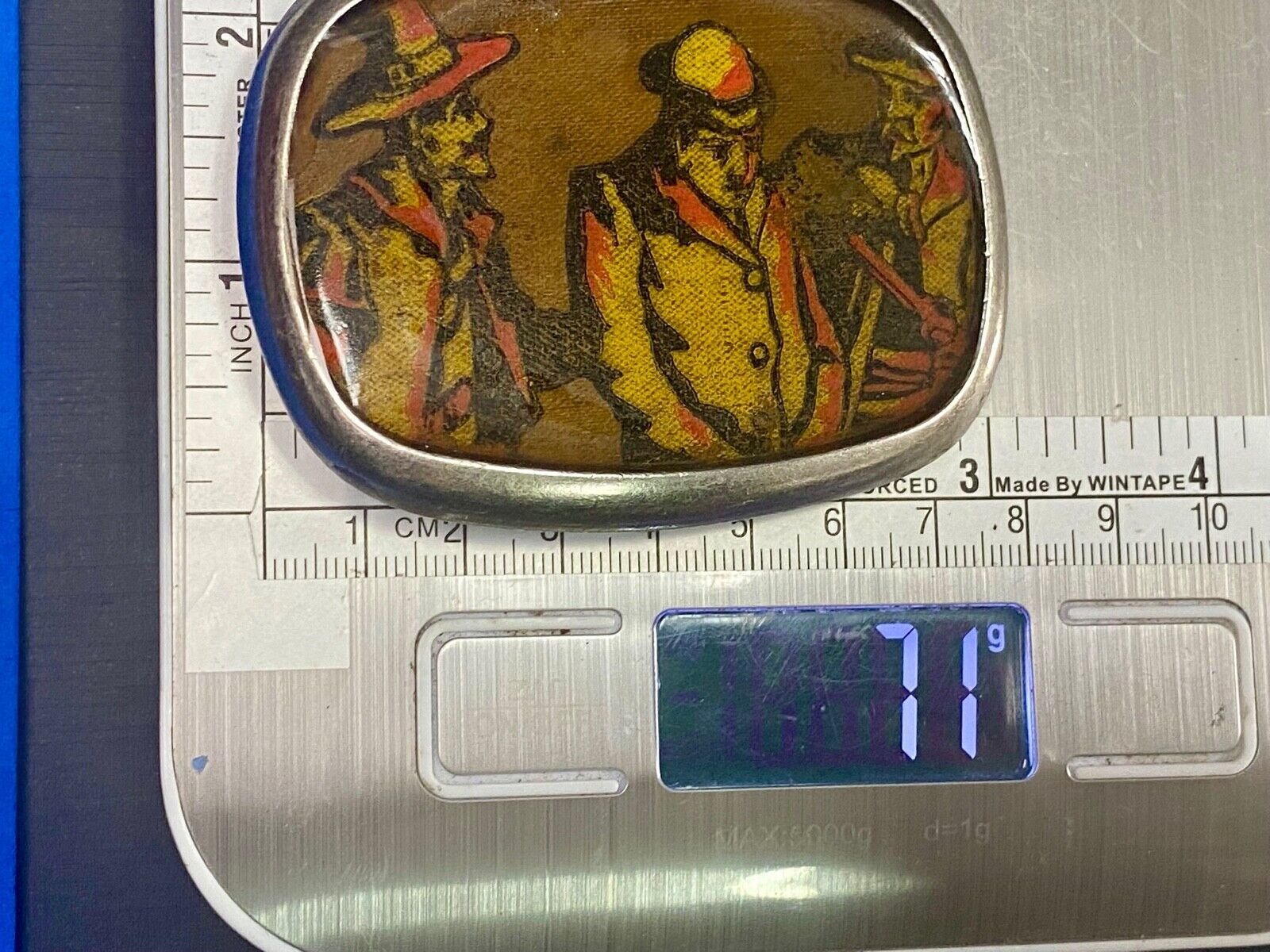719 Story Picture Belt Buckle   - Old Time Movie Stars