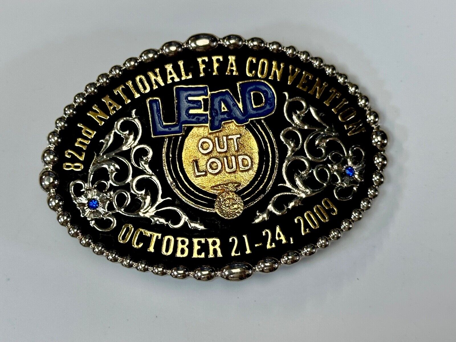 82nd Farmers FFA Convention LEAD OUT Loud 2009 Montana Silversmiths belt buckle