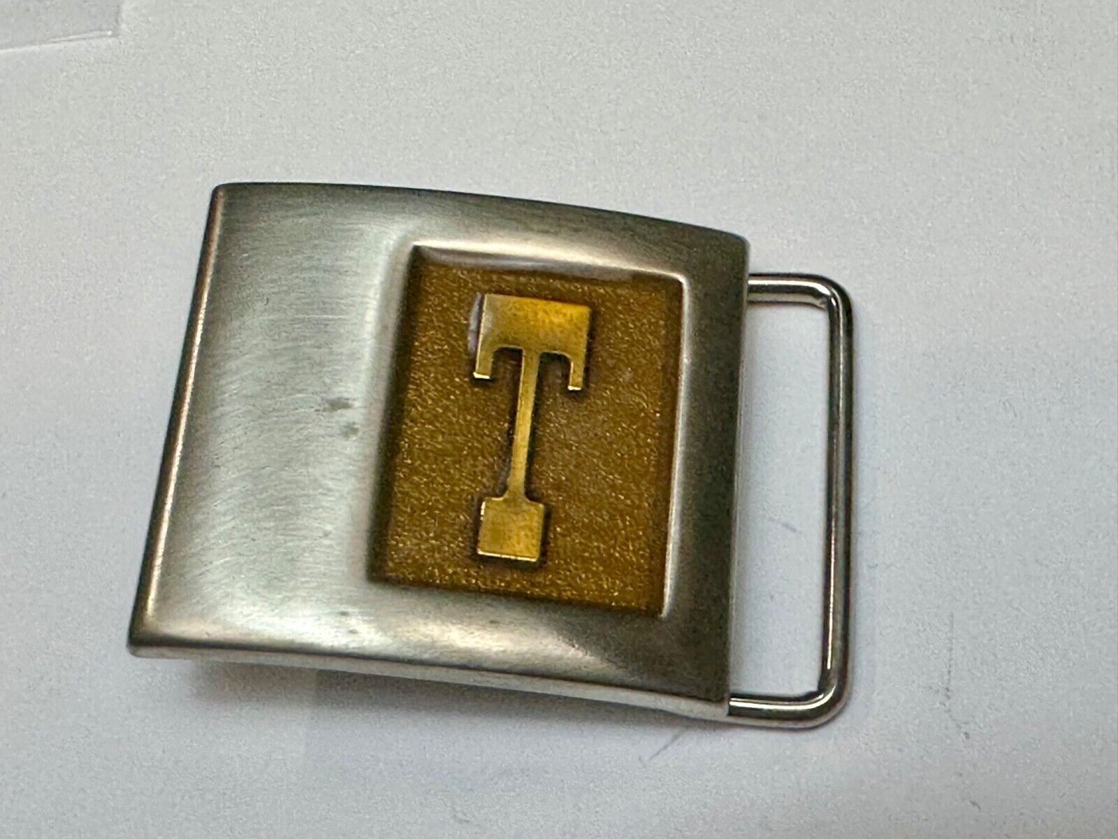 Vintage  Lee N.Y. U.S.A. belt buckle Initial letter" T " accessory monogram