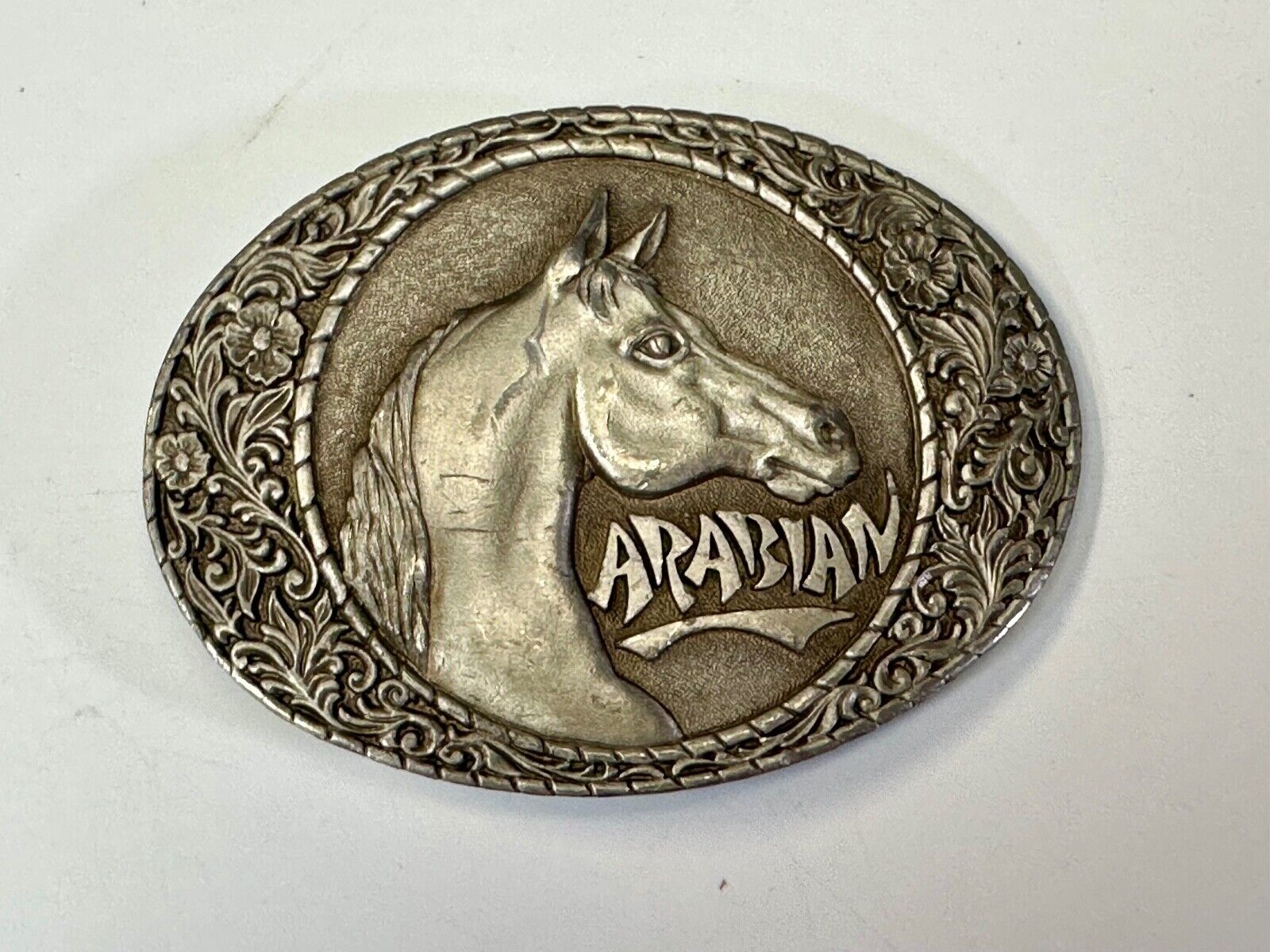 Arabian Horse commemorative Indiana Metal Craft Vintage 1982  belt buckle