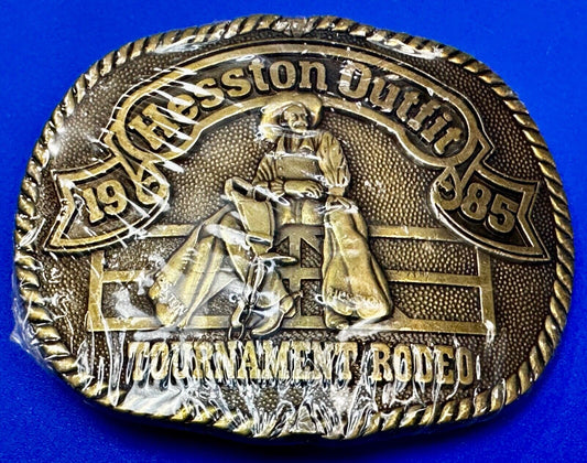 1985 Hesston Outlet Tournament  RODEO NFR Vintage Commemorative NOS Belt Buckle