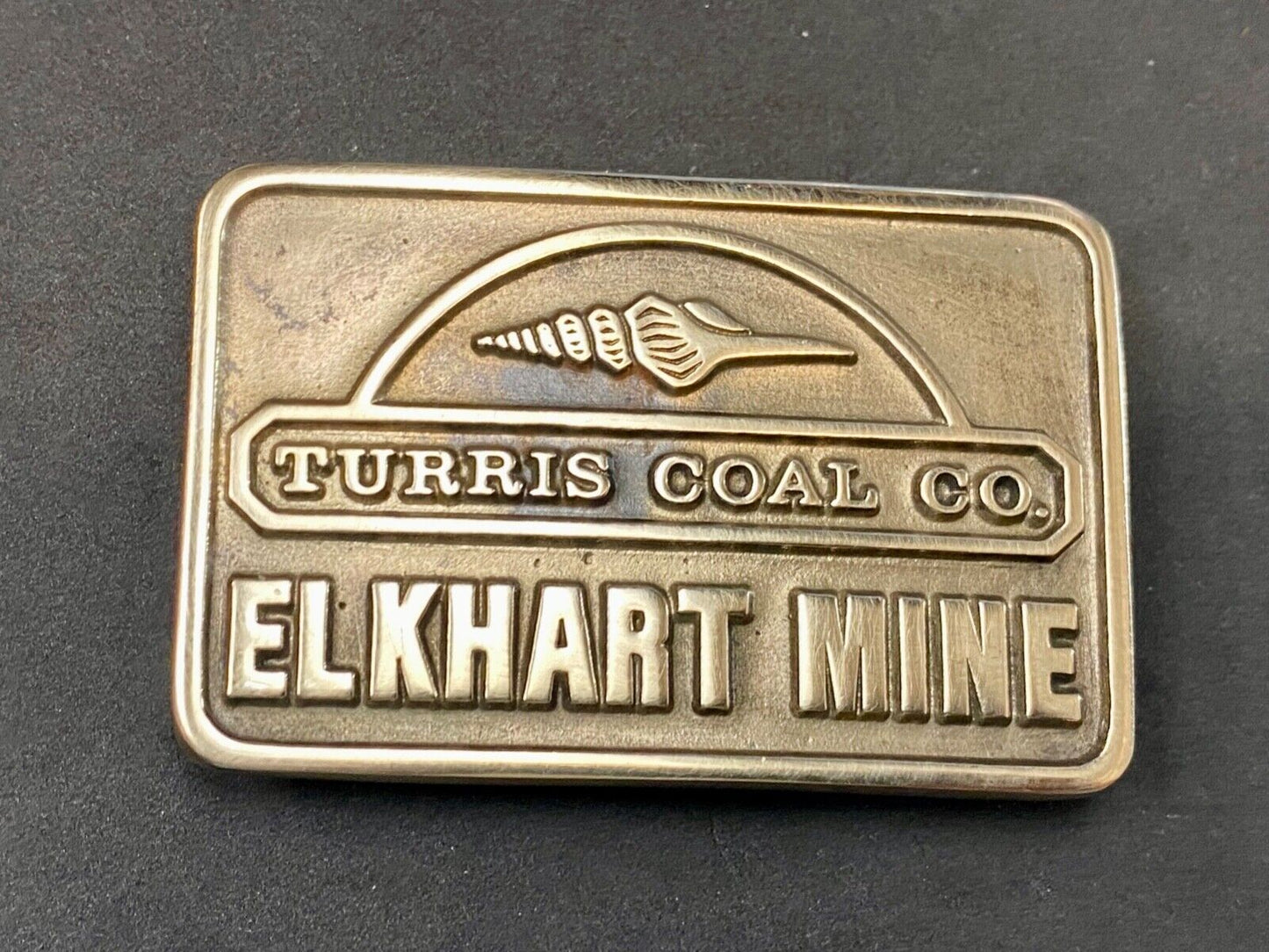 TURRIS COAL CO. ELKHART MINE ANACORTES BRASS WORKS BELT BUCKLE by ANACORTES