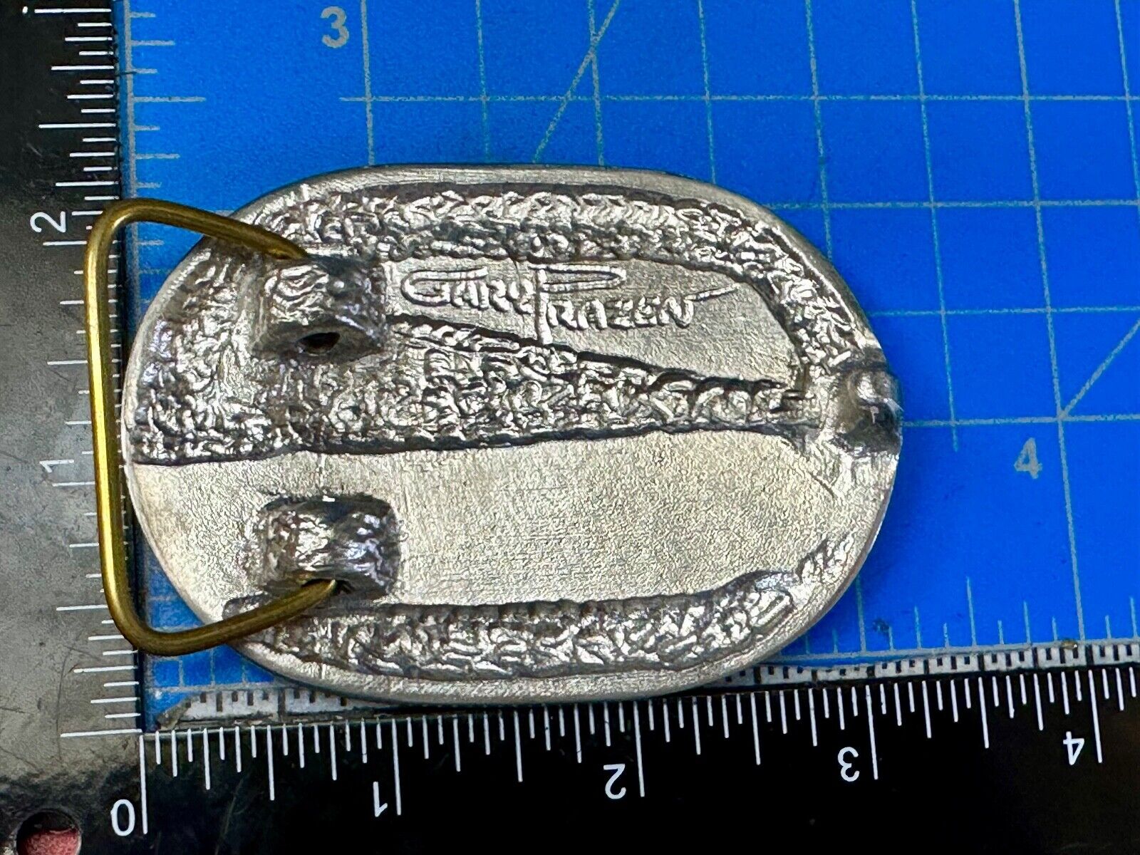 Utah Railway Co Vtg Train Railroad 86 Years - Gary Prazen Sculpture Belt Buckle
