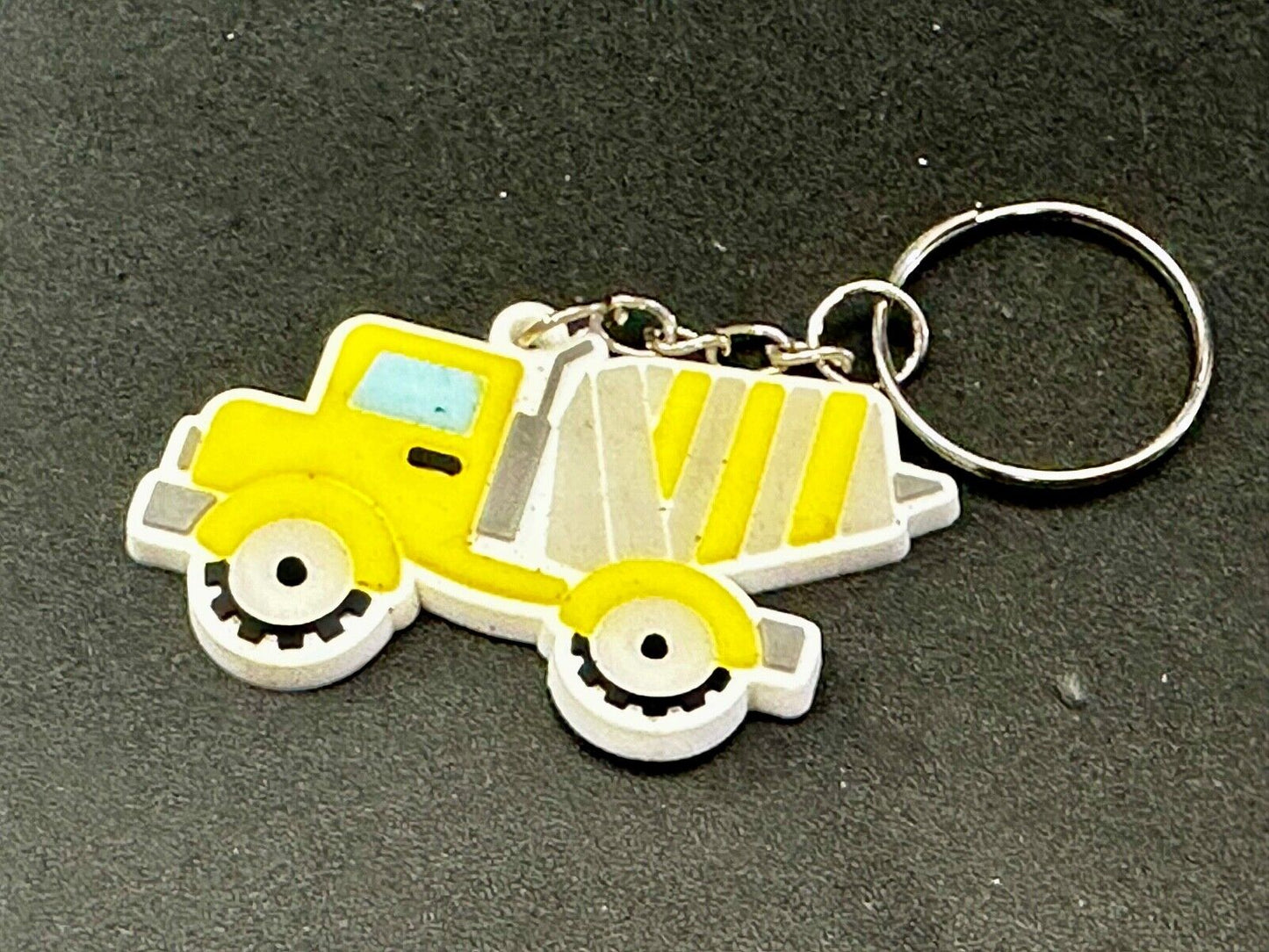 Toy Cement Truck cutout Keychain - Key Ring Chain
